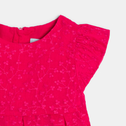 فستان احتفال مطرز وردي...